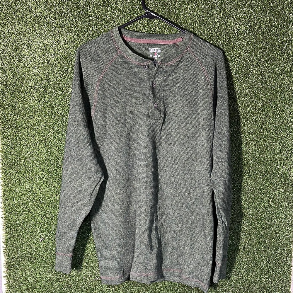 JGoods Green Long Sleeve Tee Soft Knit Relaxed Fit
